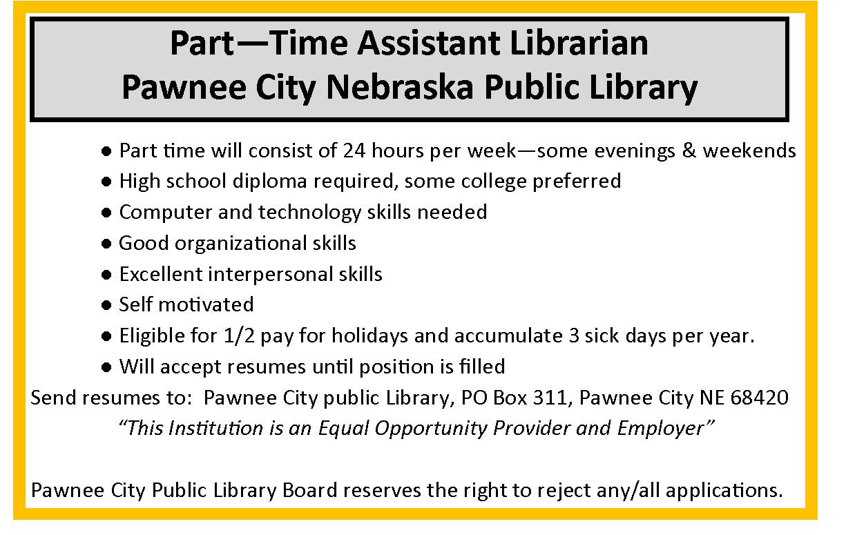 Pawnee City Public Library Pawnee City Public Library