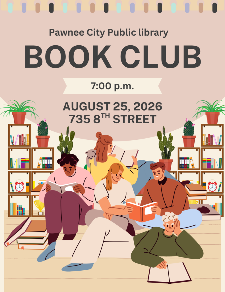 Pawnee City Public library-book club in August 26