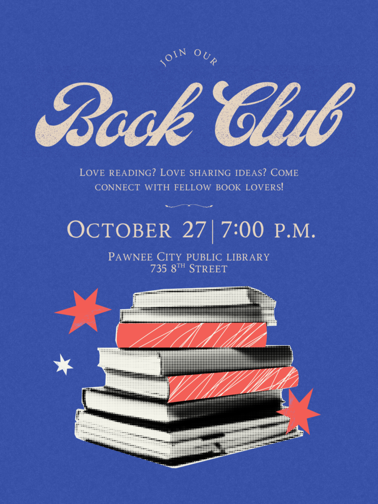 Blue Scrapbooking Book Club Poster oct 2026