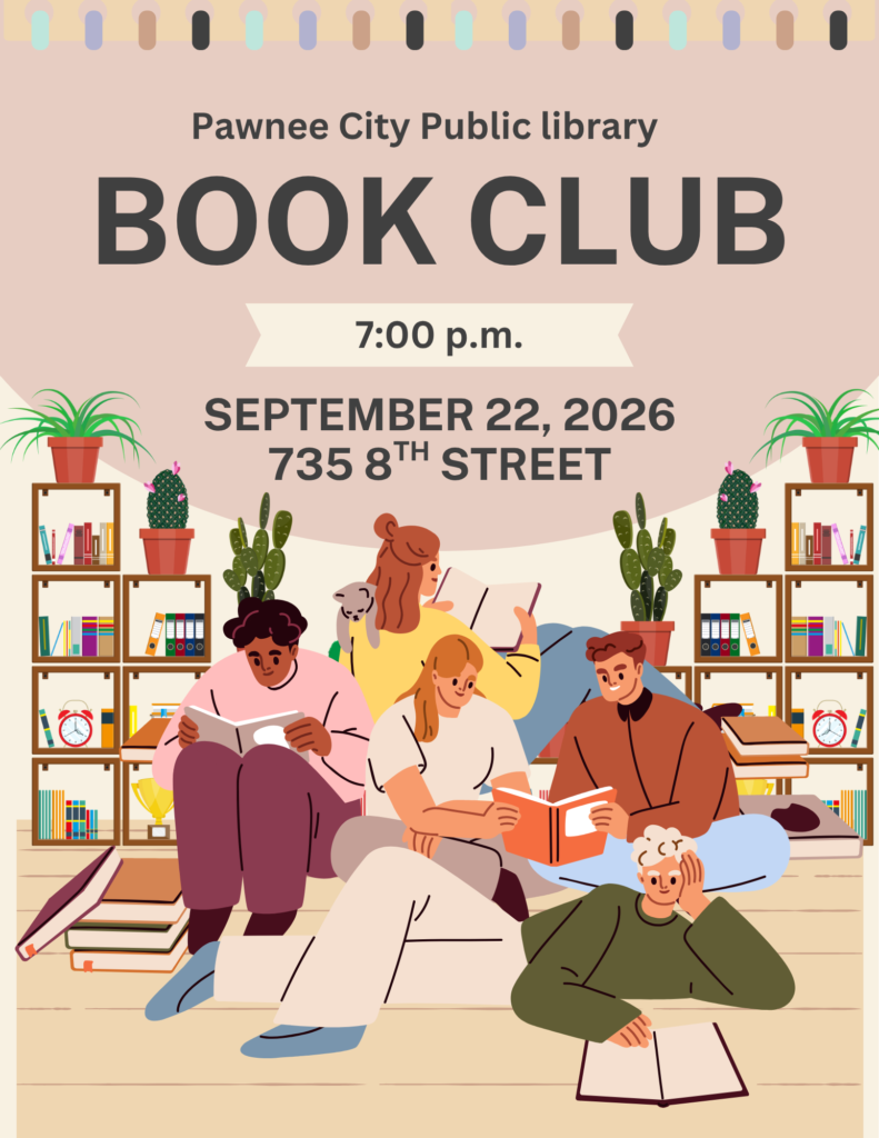 Pawnee City Public library Sept Book Club